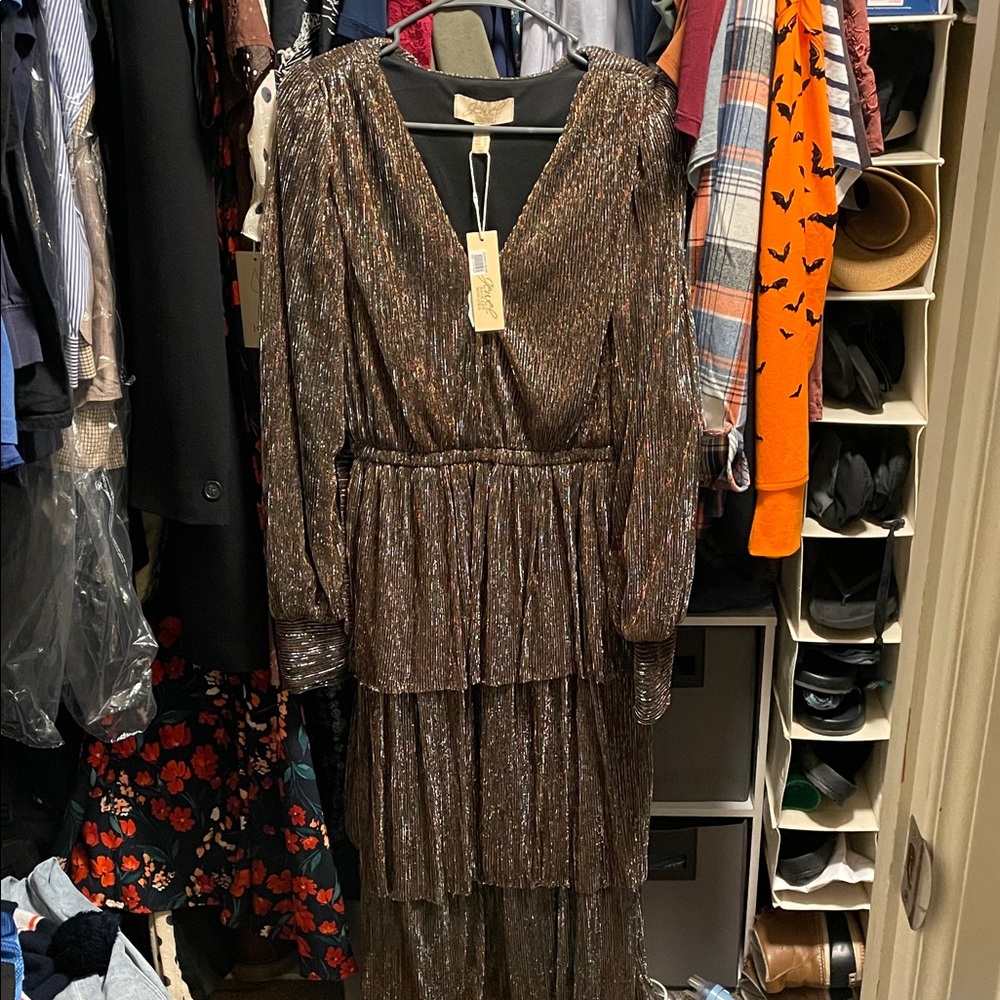 Jewel by Badgley Mishka Metallic Dress